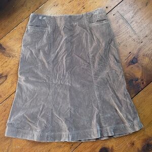 J. Jill A Line Brown Corduroy skirt size 8